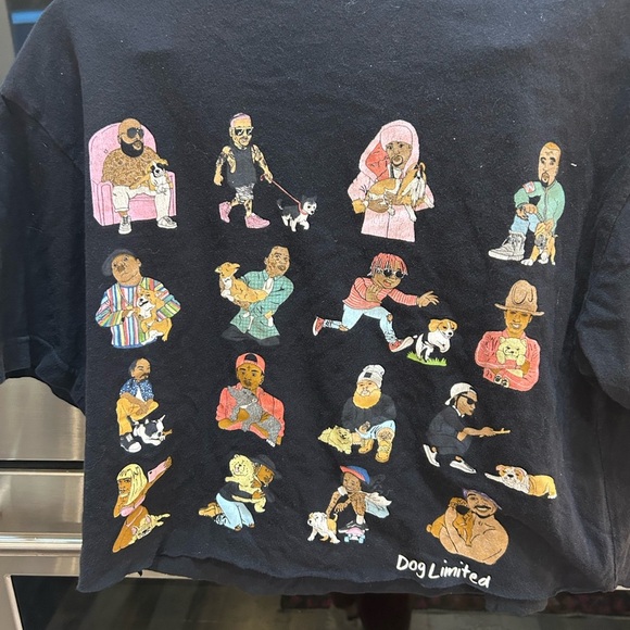 Dog limited rappers with puppies Tee, size S, slight wear - Picture 4 of 4